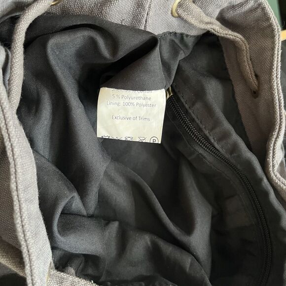 Earthbound Cotton Backpack Gray Bag Keep it Cosmic Embroidered Artsy Hippie BOHO - Picture 7 of 7